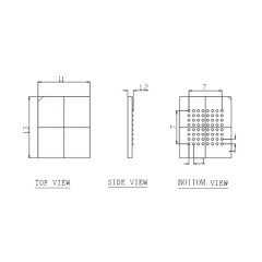 BGA/FBGA64pin-0.8mm翻盖弹片老化座