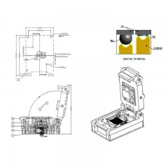 BGA24pin-1.0mm-4×6mm-W25Q64测试座